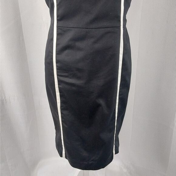 WORTHINGTON! BLACK & WHITE GEOMETRIC SLEEVELESS SHIFT STYLE DRESS! SZ 12 - Picture 4 of 8